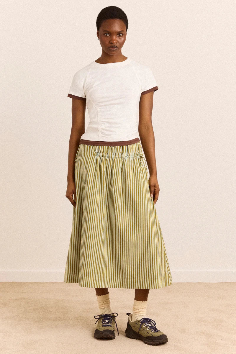 T-Shirt Alicia Blanc Damson Madder - Ex-voto