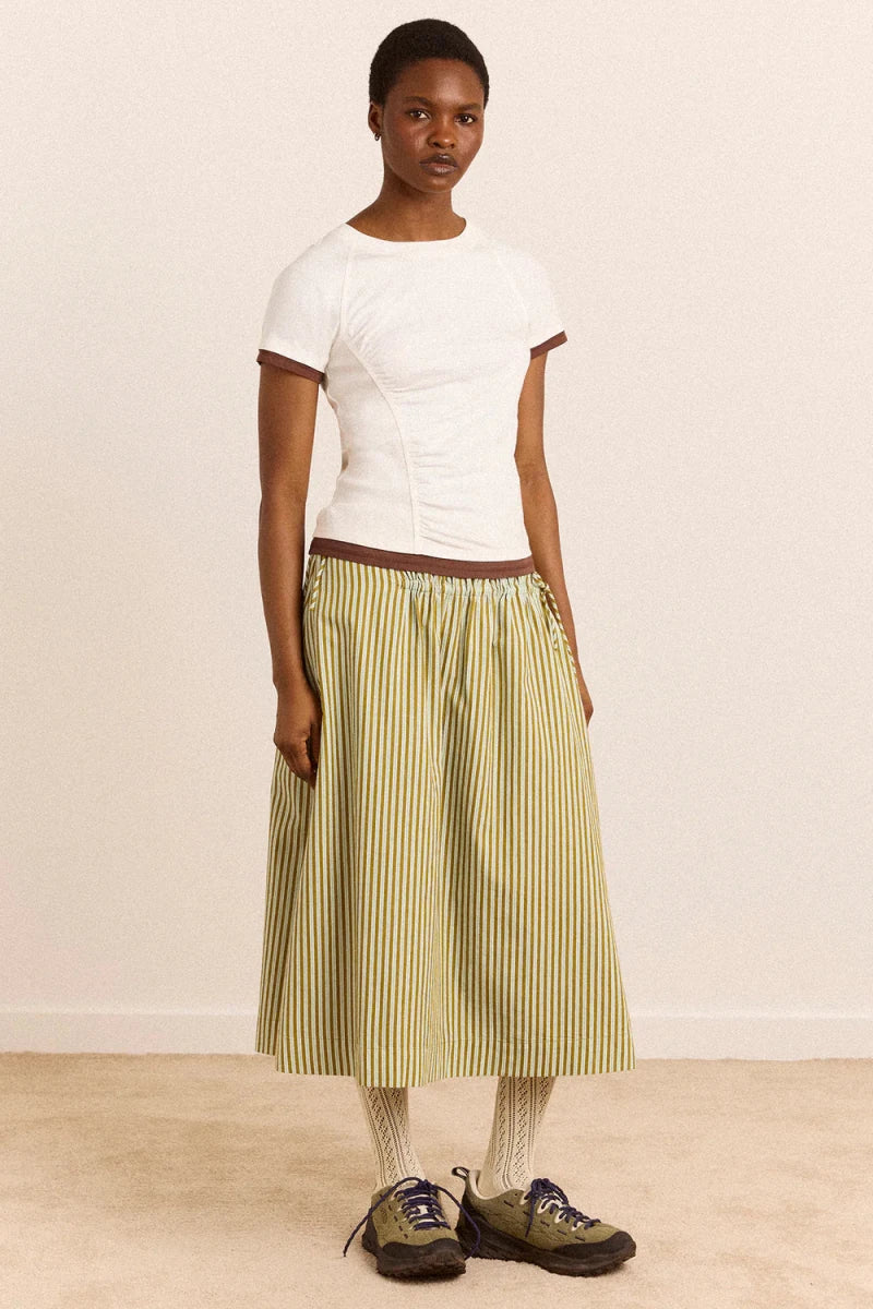 T-Shirt Alicia Blanc Damson Madder - Ex-voto