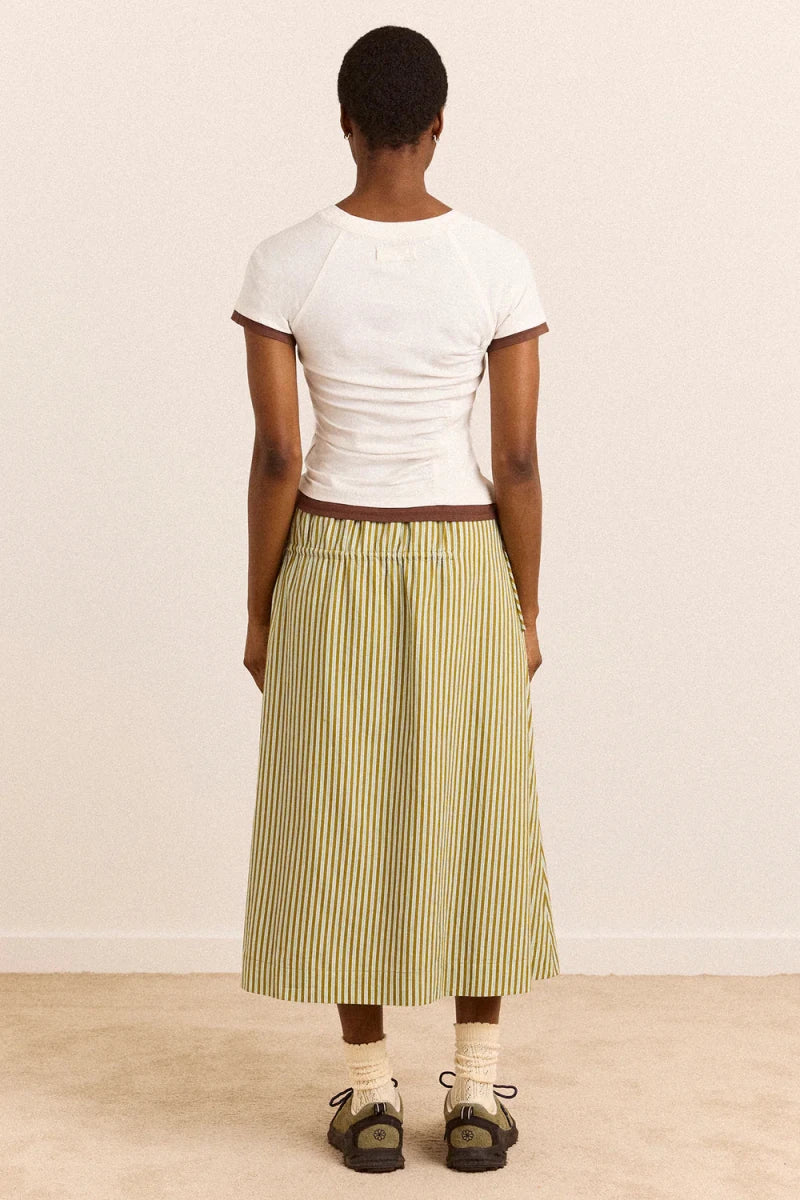T-Shirt Alicia Blanc Damson Madder - Ex-voto