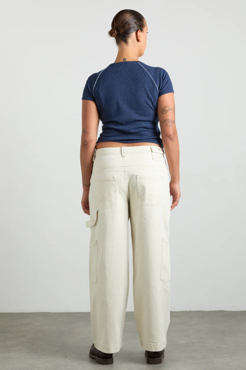 T-shirt Aster Pointelle Marine Damson Madder - Ex - voto