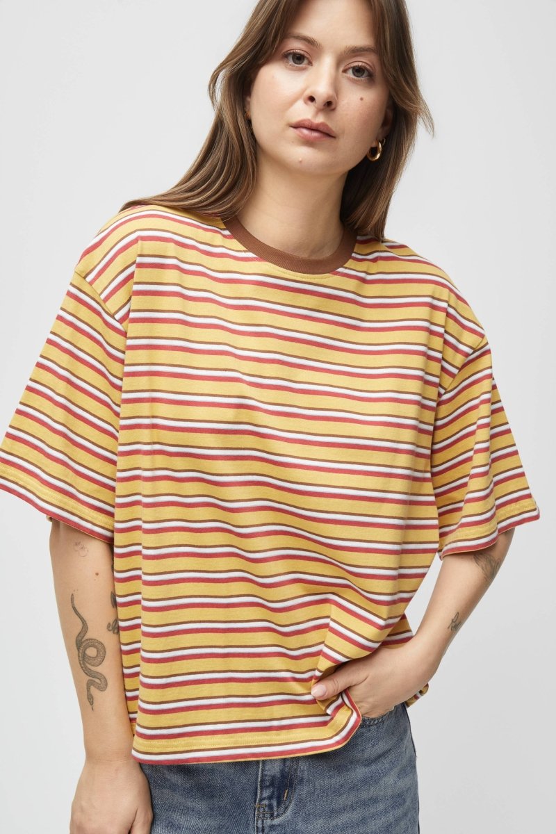 T-Shirt Avery Rayures Jaunes All Row - Ex - voto