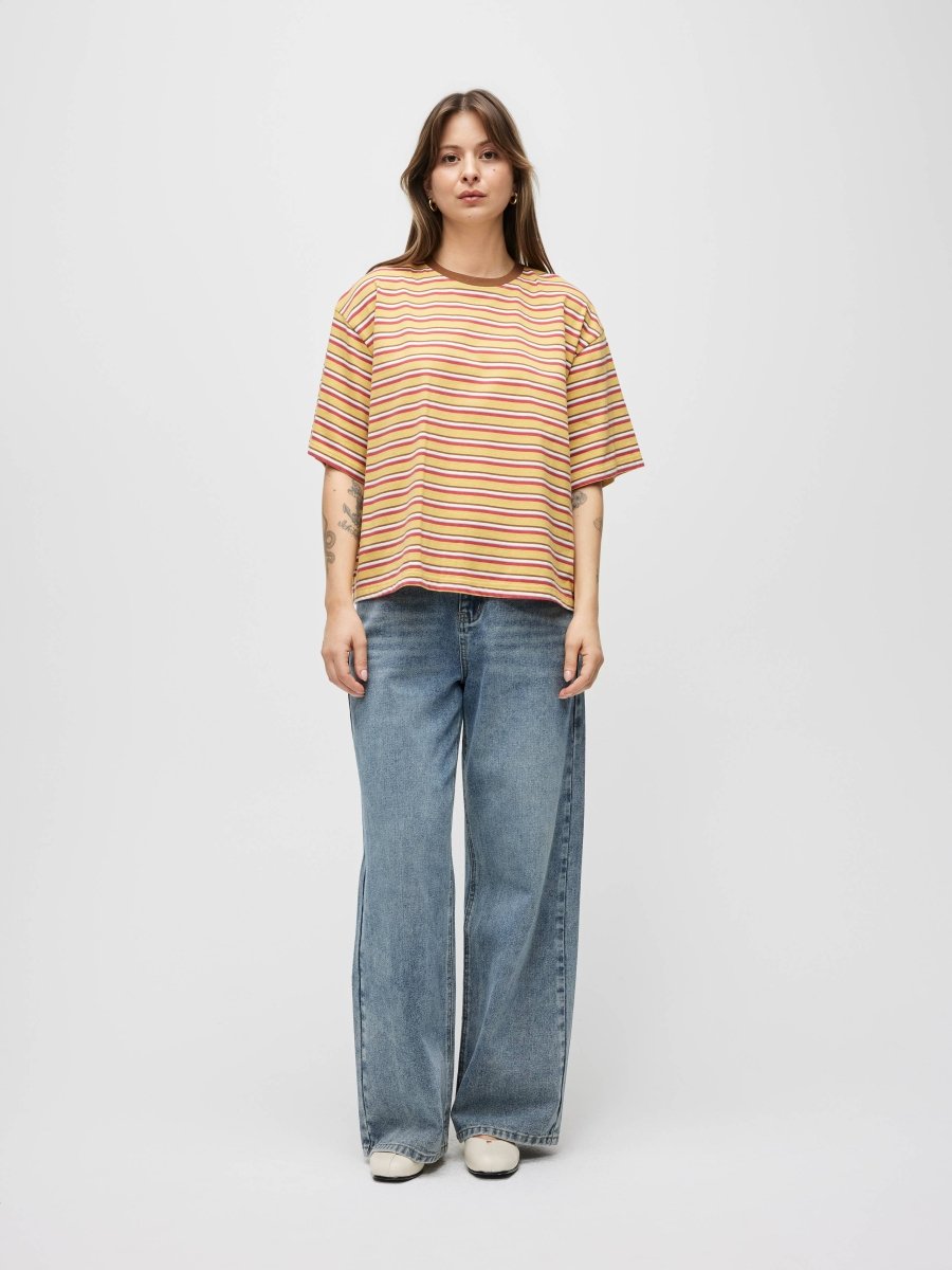 T-Shirt Avery Rayures Jaunes All Row - Ex - voto