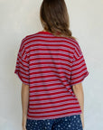 T-Shirt Axel Rayures Rouges Things Between - Ex - voto