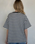 T-Shirt Cassandra Rayé Things Between Noir - Ex - voto