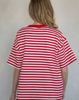 T-Shirt Cassandra Rayé Things Between Rouge - Ex - voto
