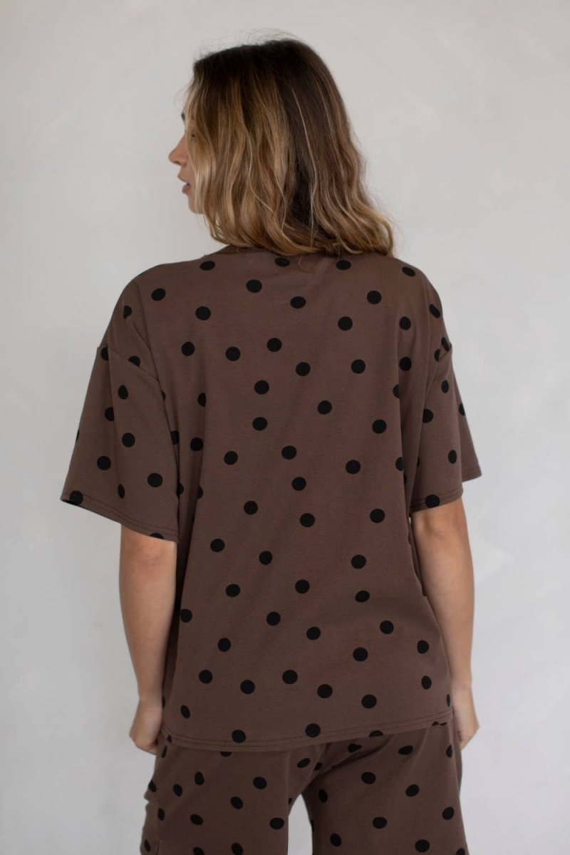 T-Shirt Cody Brun à Pois Things Between - Ex - voto