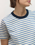 T-shirt Cooper Bleu et Crème All Row - Ex-voto