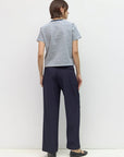 T-shirt Cooper Bleu et Crème All Row - Ex-voto