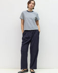 T-shirt Cooper Bleu et Crème All Row - Ex-voto