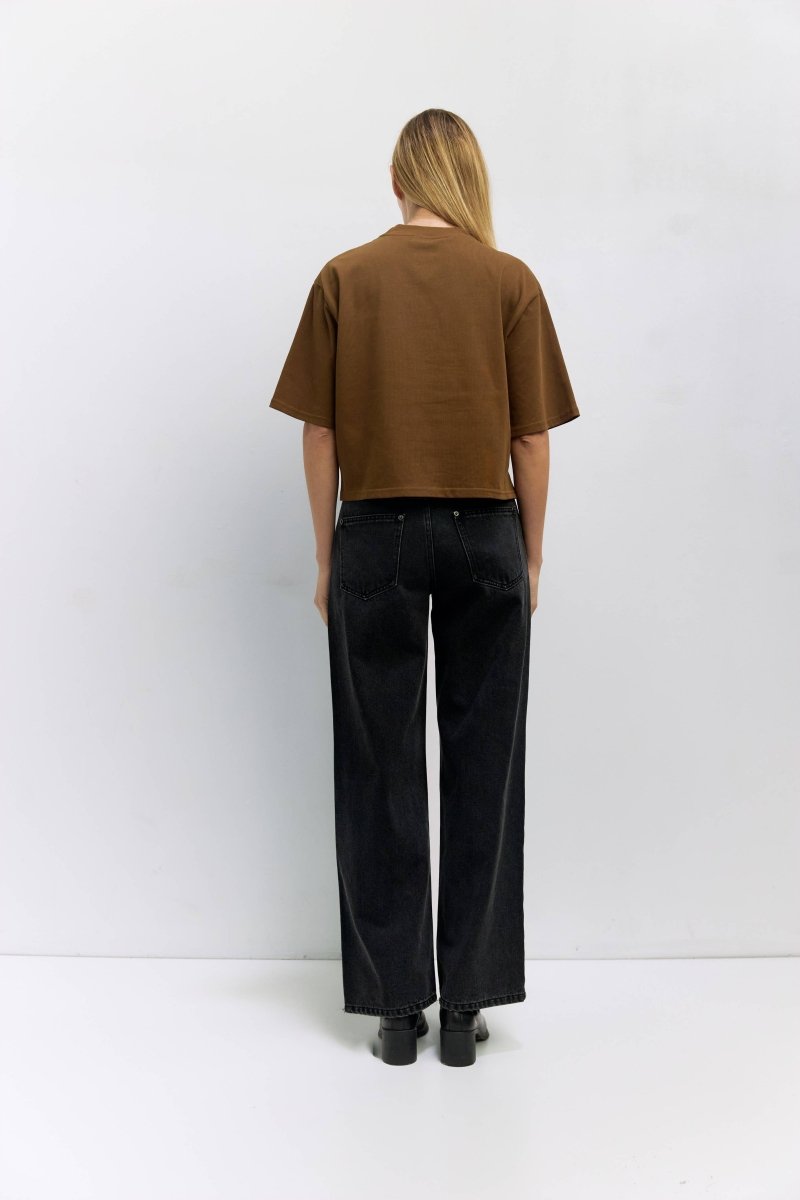 T-Shirt Daphné Brun Mod Ref - Ex - voto