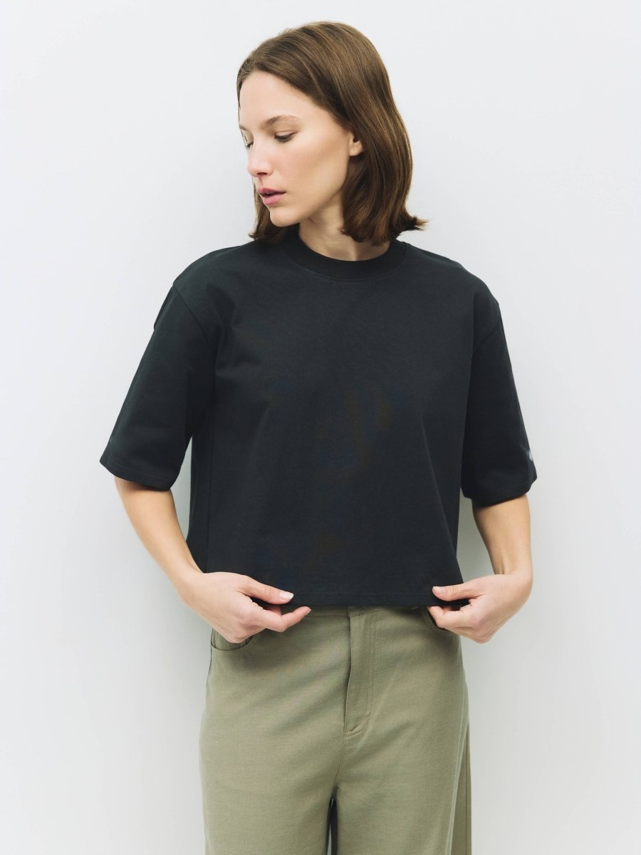 T-Shirt Daphné Noir Mod Ref - Ex - voto