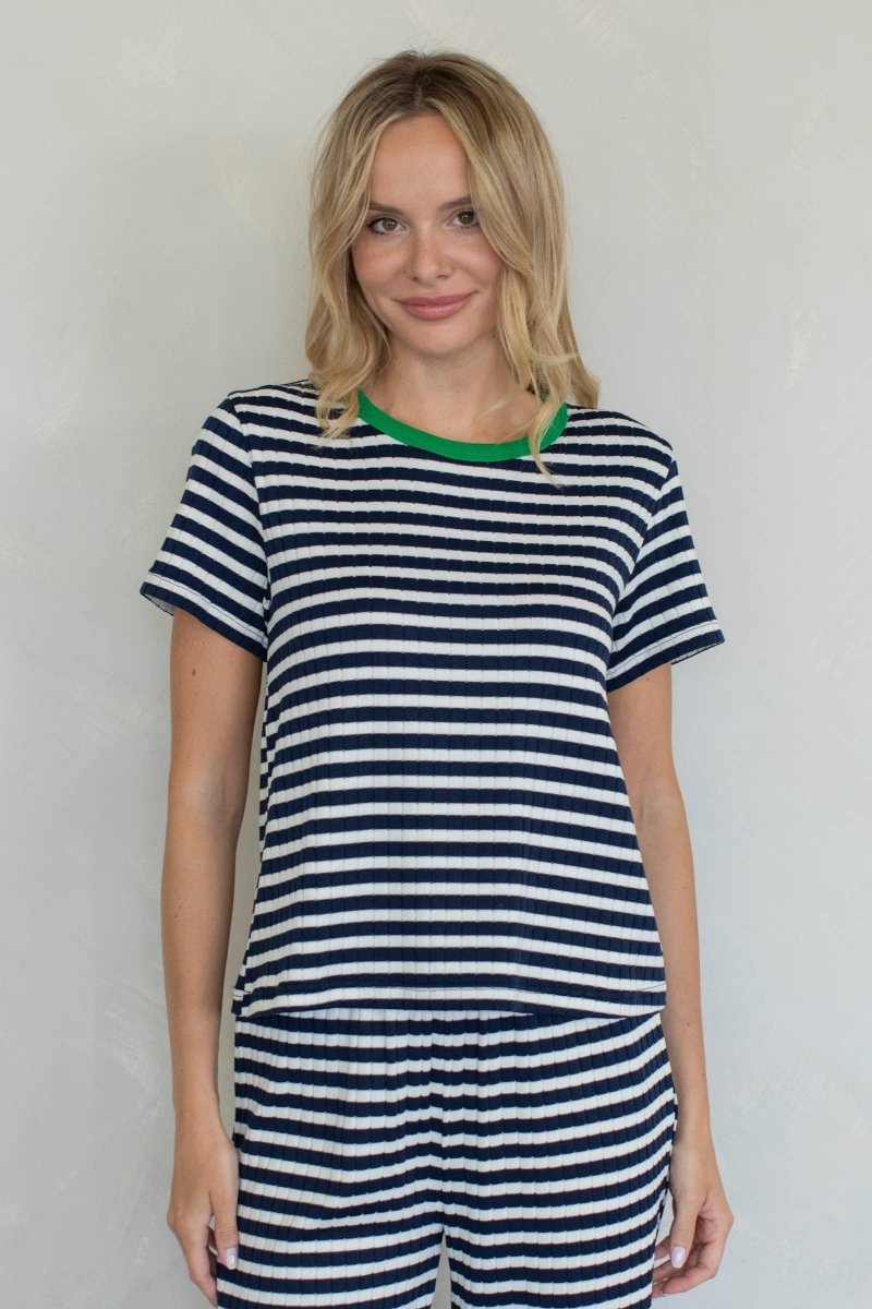T-Shirt Louise Things Between Bleu Marin - Ex - voto