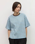 T-Shirt Luna Bleu et Gris All Row - Ex-voto