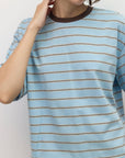 T-Shirt Luna Bleu et Gris All Row - Ex-voto