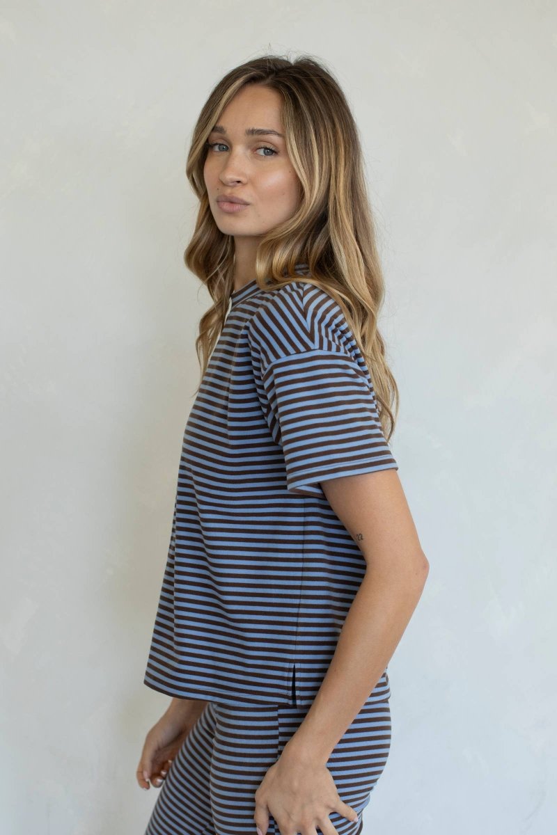 T-Shirt Maggie Bleu Things Between - Ex-voto