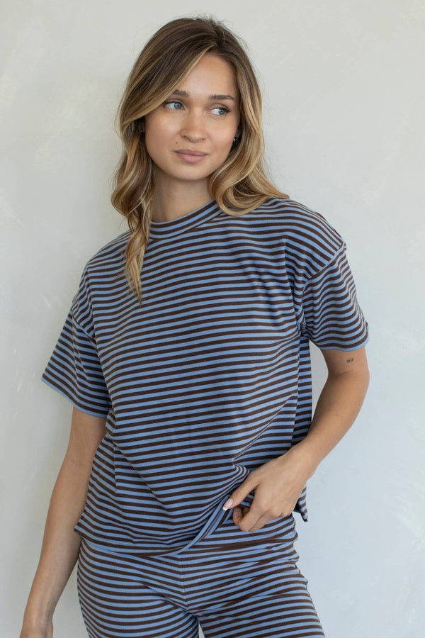 T-Shirt Maggie Bleu Things Between - Ex-voto