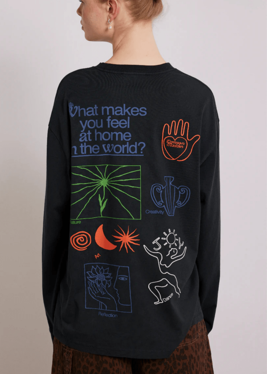 T-shirt Manches Longues At Home Damson Madder SOLDE - Vente finale - Ex - voto