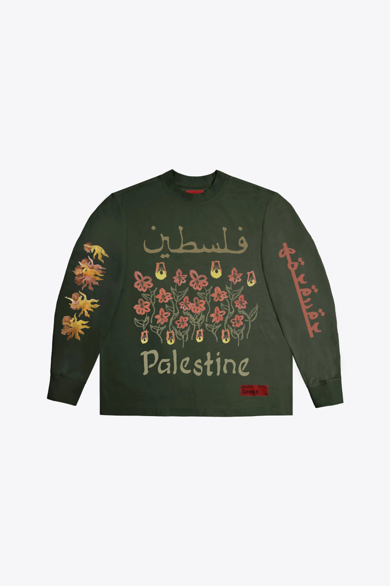 T-Shirt Manches Longues Palestine Forever CHNGE - Ex - voto