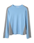 T-Shirt Manches Longues Romey Bleu et Gris Damson Madder - Ex - voto