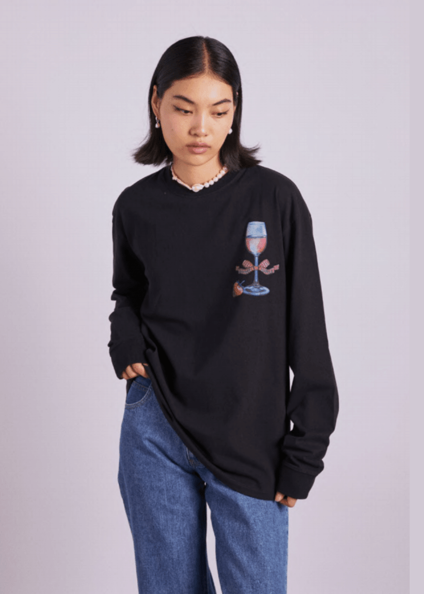 T-Shirt Manches Longues Rose Wine Damson Madder - Ex - voto