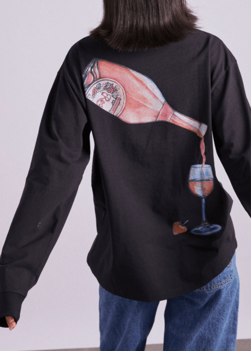 T-Shirt Manches Longues Rose Wine Damson Madder - Ex - voto