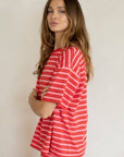 T-Shirt Marina Rouge et Rose Things Between - Ex - voto