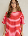 T-Shirt Marina Rouge et Rose Things Between - Ex - voto