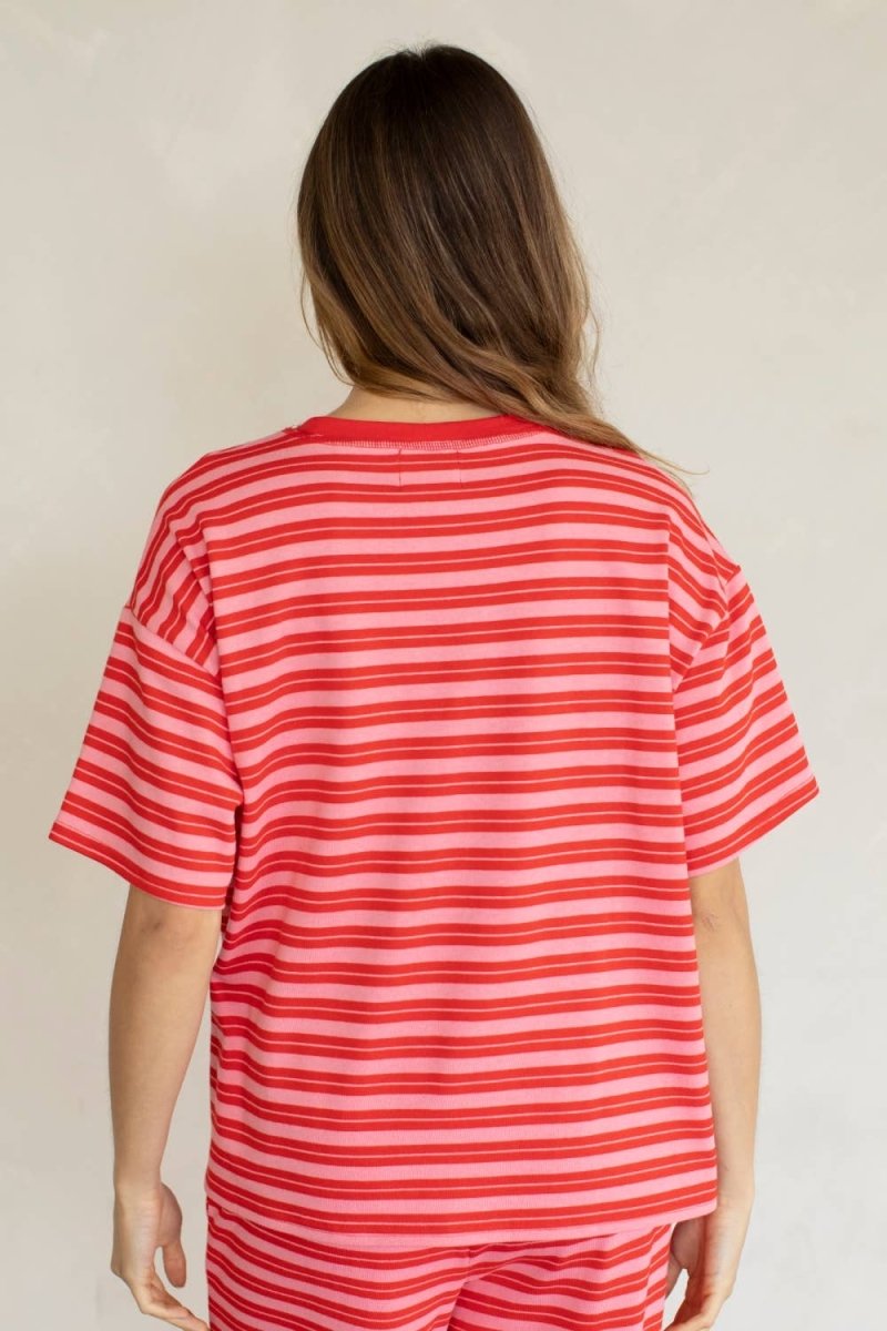 T-Shirt Marina Rouge et Rose Things Between - Ex - voto