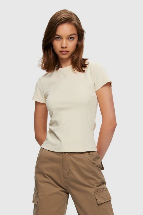 T-Shirt Micro Rib Birch Kuwalla - Ex - voto