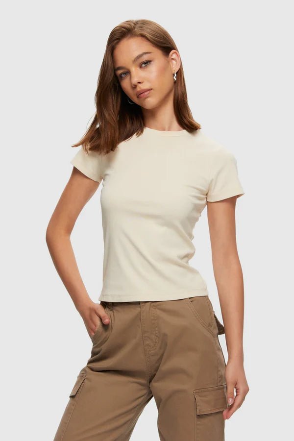 T-Shirt Micro Rib Birch Kuwalla - Ex - voto