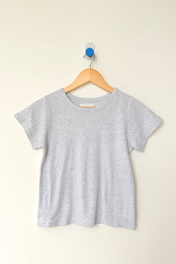 T-Shirt Pointelle Babe Gris Pâle Le Bon Shoppe - Ex-voto