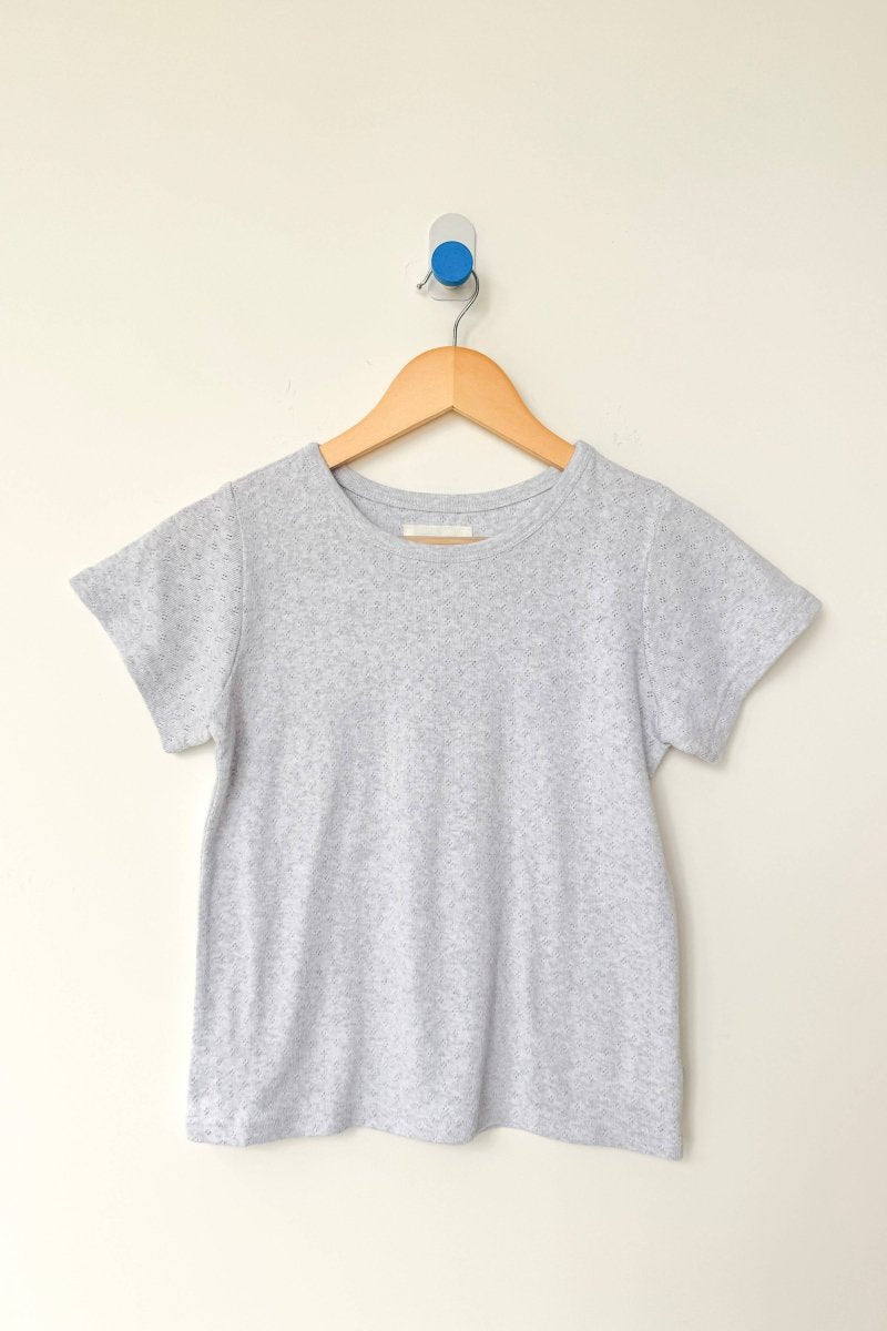 T-Shirt Pointelle Babe Gris Pâle Le Bon Shoppe - Ex-voto