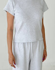 T-Shirt Pointelle Babe Gris Pâle Le Bon Shoppe - Ex-voto