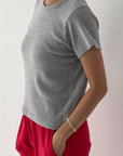 T-Shirt Pointelle Babe Le Bon Shoppe Gris - Ex - voto