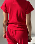 T-Shirt Pointelle Babe Le Bon Shoppe Rouge - Ex - voto