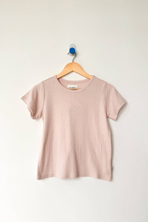 T-Shirt Pointelle Babe Rose Le Bon Shoppe - Ex-voto