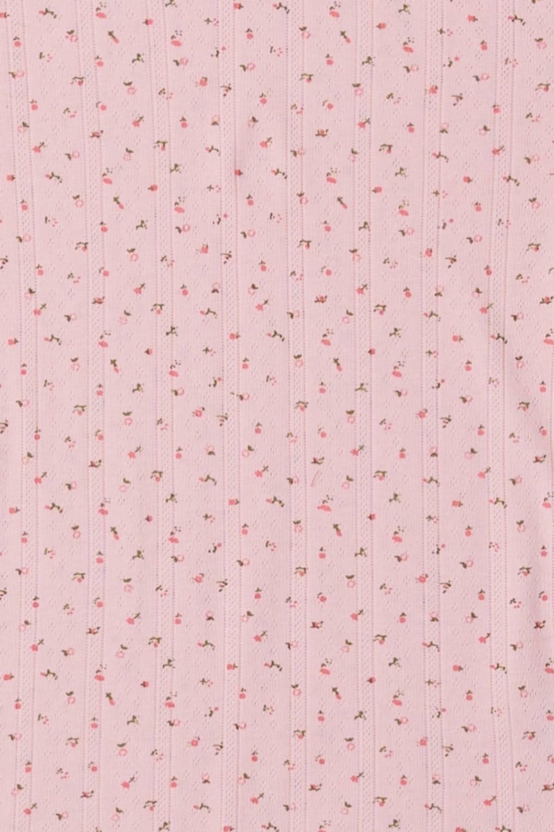 T-Shirt Pointelle Cherie Rose All Row - Ex - voto