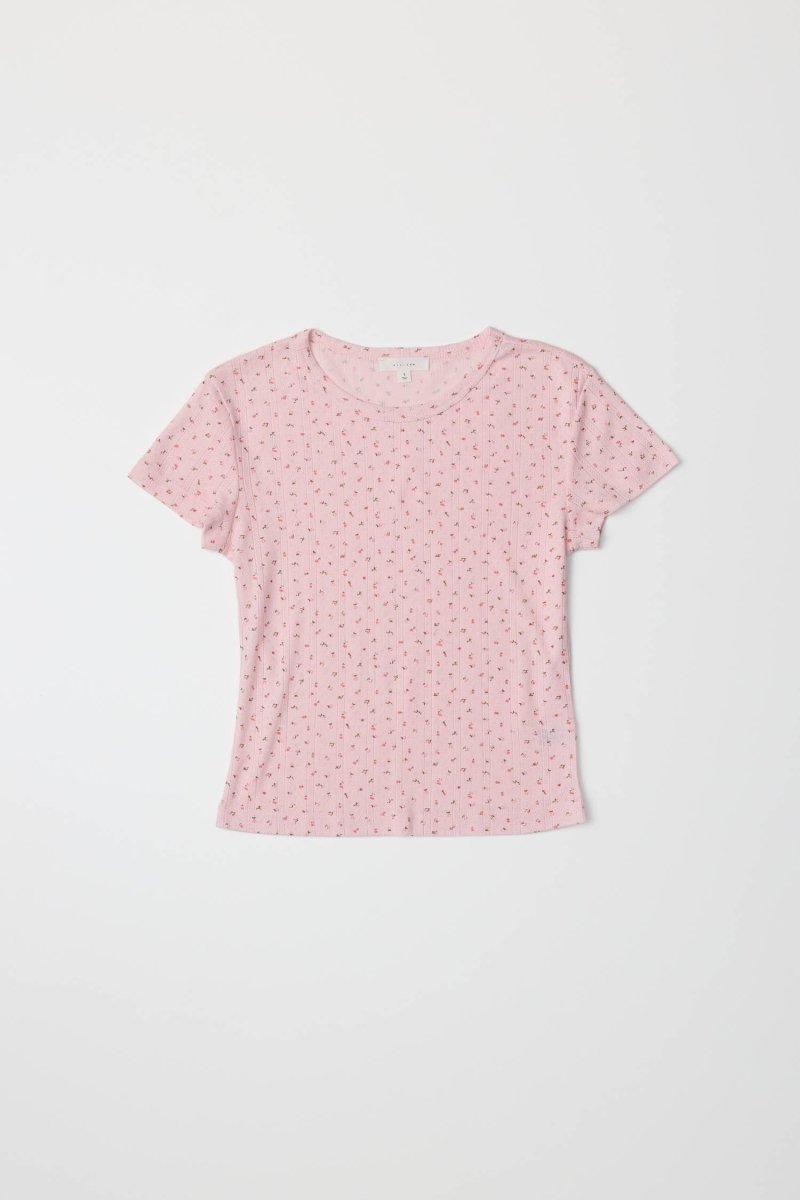 T-Shirt Pointelle Cherie Rose All Row - Ex - voto