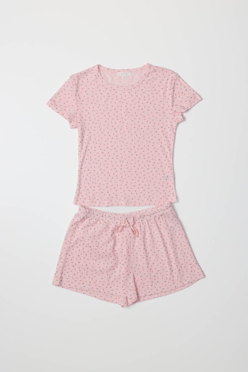 T-Shirt Pointelle Cherie Rose All Row - Ex - voto
