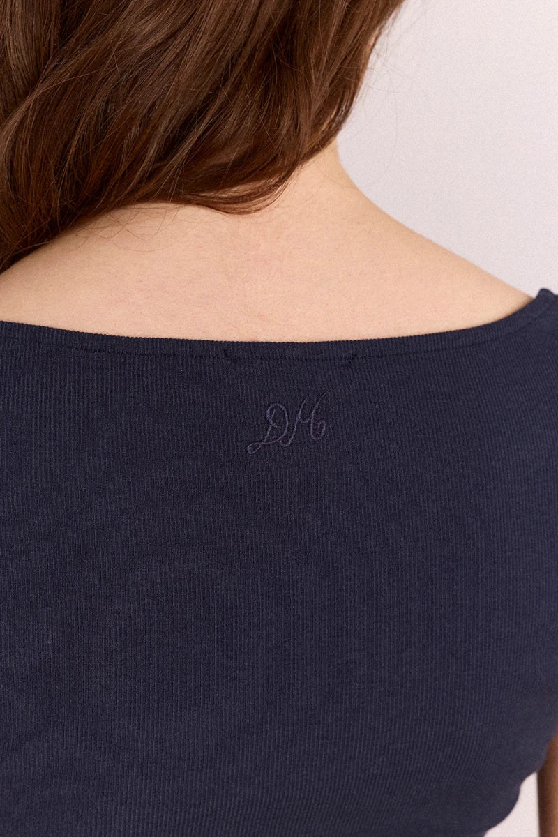 T-Shirt Posie Marine Damson Madder - Ex-voto
