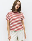 T-Shirt Rayé Cooper Rouge et Blanc All Row - Ex - voto