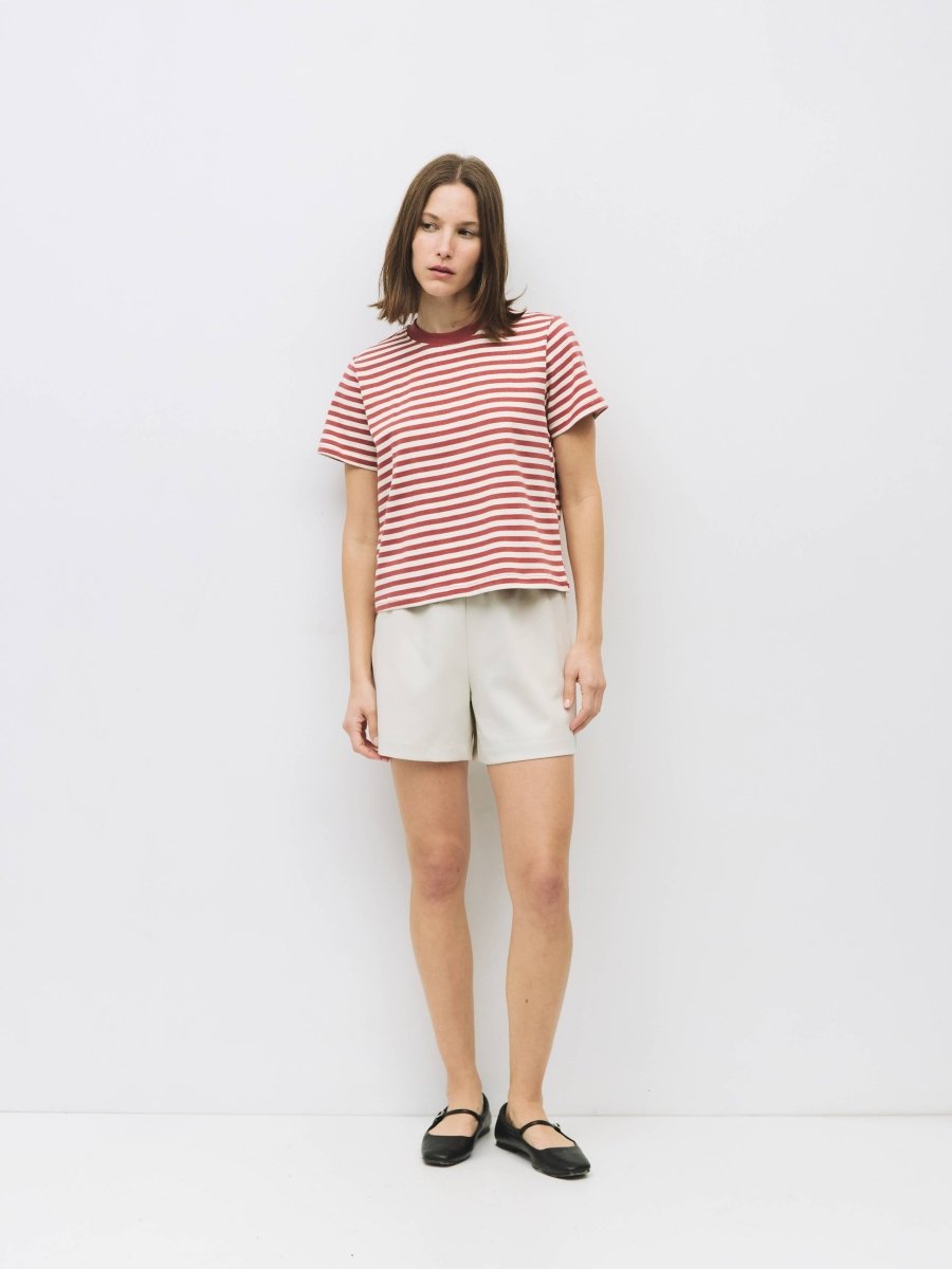 T-Shirt Rayé Cooper Rouge et Blanc All Row - Ex - voto