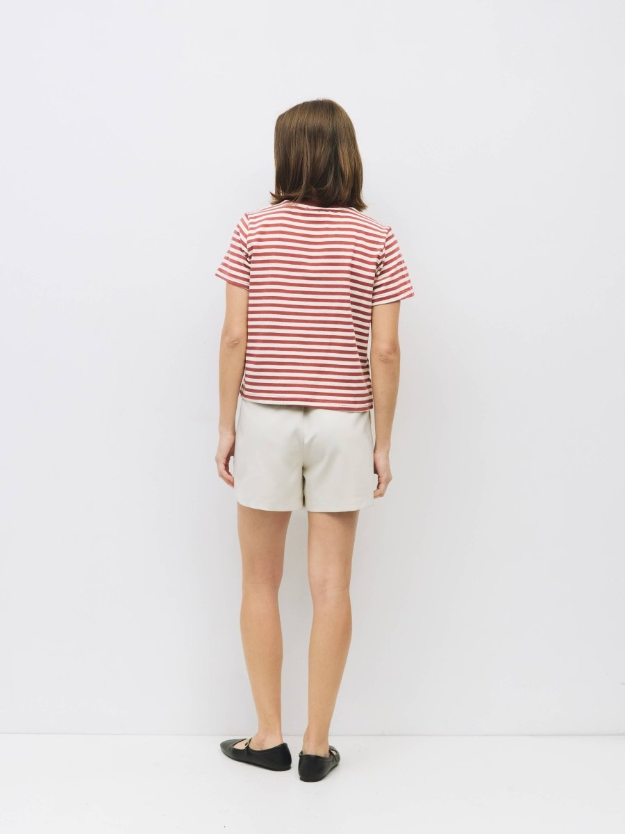 T-Shirt Rayé Cooper Rouge et Blanc All Row - Ex - voto