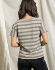 T-Shirt Rayures Grises Polagram - Ex - voto
