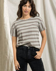 T-Shirt Rayures Grises Polagram - Ex - voto