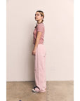 T-Shirt Rayures Roses Col Bleu The Blank Lab - Ex - voto