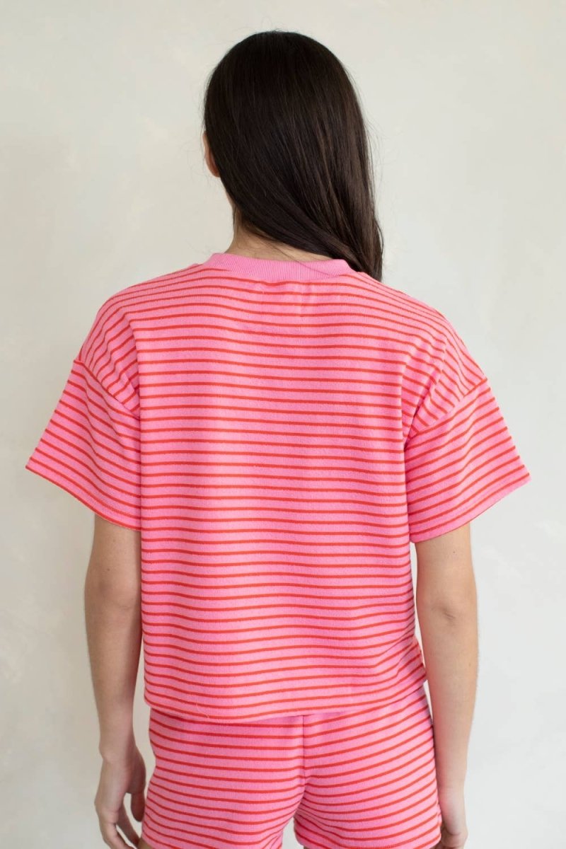 T-Shirt Rayures Roses Marcie Things Between - Ex - voto