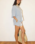 T-Shirt Rayures Sky Blue Bailey Rose - Ex-voto