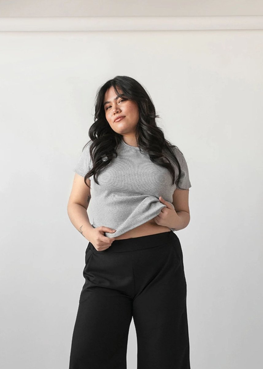 T-Shirt Zoé Rib Gris Dailystory - Ex - voto