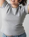T-Shirt Zoé Rib Gris Dailystory - Ex - voto